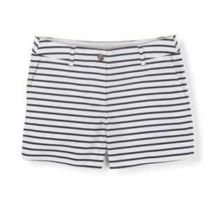 BODEN Richmond Black & Ivory Striped Shorts